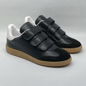 Isabel Marant Beth Perforated Leather Grip-Strap Sneakers size 35